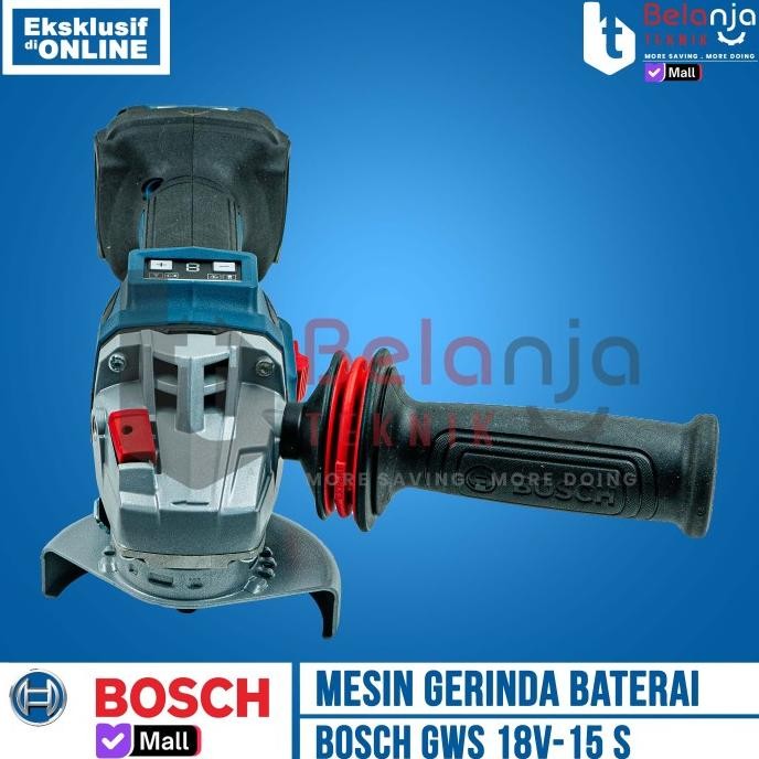 Murah Gerinda Baterai Bosch Gws 18V-15 S Professional Angle Grinder Cordless 18V Gws 18V-15S Gws18V-