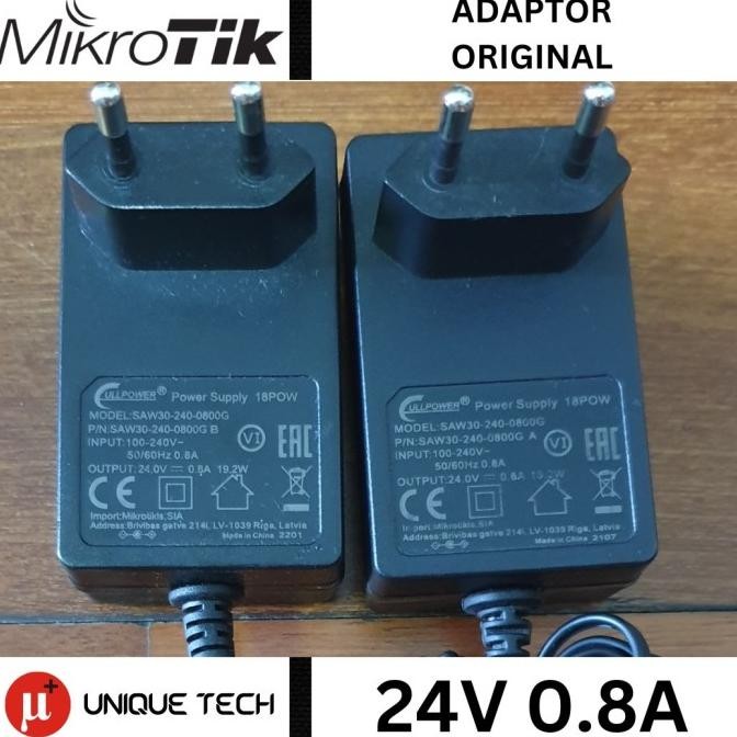 Power Adaptor Mikrotik 24V 0.38A 0.8A 1A 1.2A 2.5A Original Dc 5.5Mm 24 V Co