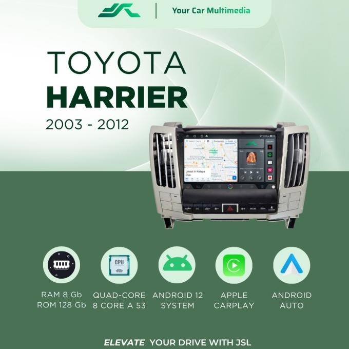 // Head Unit Android Elite - Toyota Harrier 2003 - 2008 //