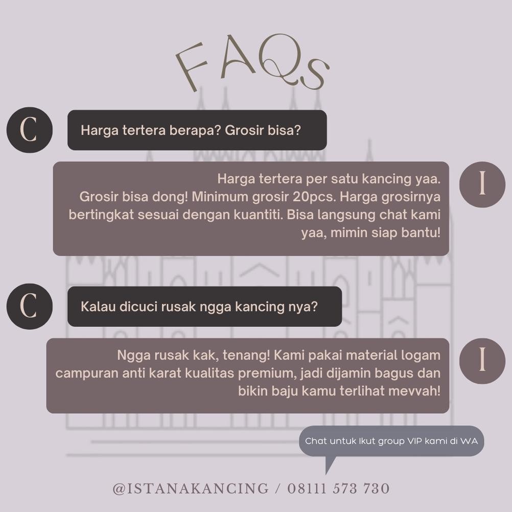 Kancing Kemeja Kecil Mewah Unik 10mm 1cm | Kancing Baju Jahit | Kate Button