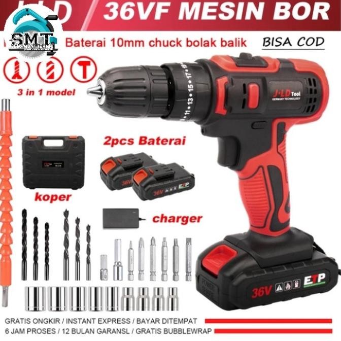 Sale Jld 36Vf Mesin Bor Baterai Bor Cas 2 Baterai Jld 36Vf Bor Cordless