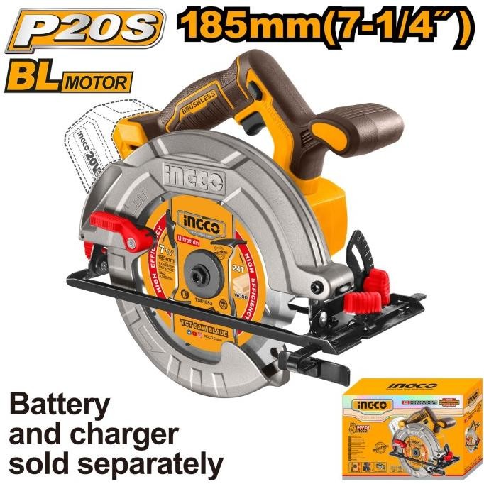 Murah Csli1851 Cordless Baterai Circular Saw Blade 7" 20V Ingco - Circular Saw Brushless 7 1/4 Inch
