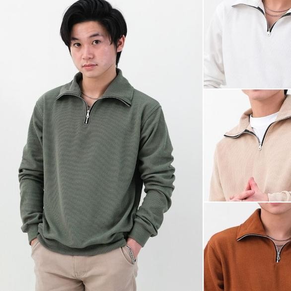 Ao Polo Hirt Pria Erah Lengan Panjang Zipper Nit