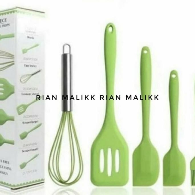 PROMO Baking props (5 piece ) 1 kocokan telur 1 kuas 3 sipatula