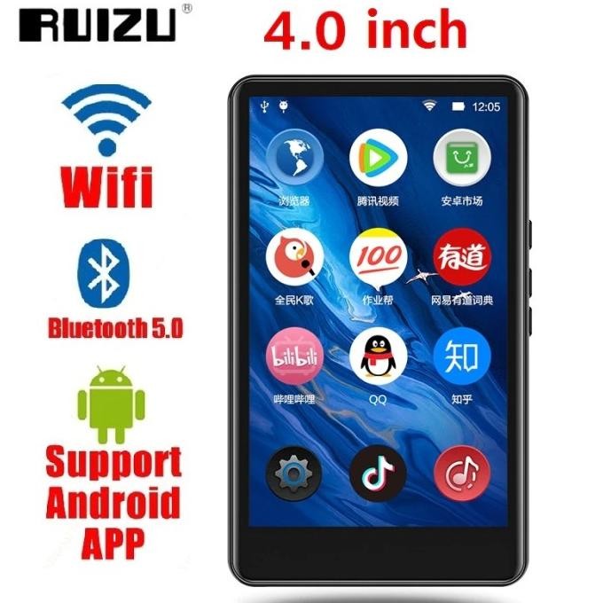 Android MP3 Player WiFi Bluetooth Touchscreen 4 Inch 1GB 16GB H6 Ruizu