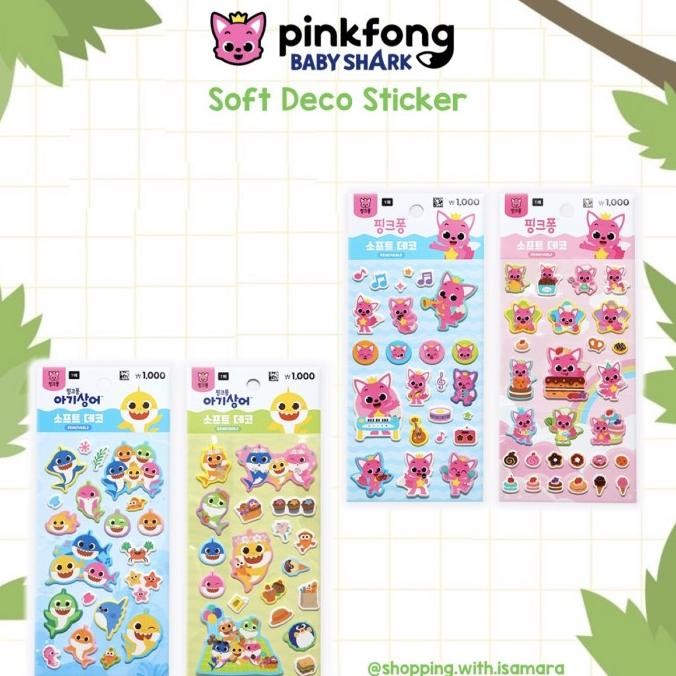 

Pinkfong Baby Shark Sponge / Puffy Sticker / Stiker Timbul murah