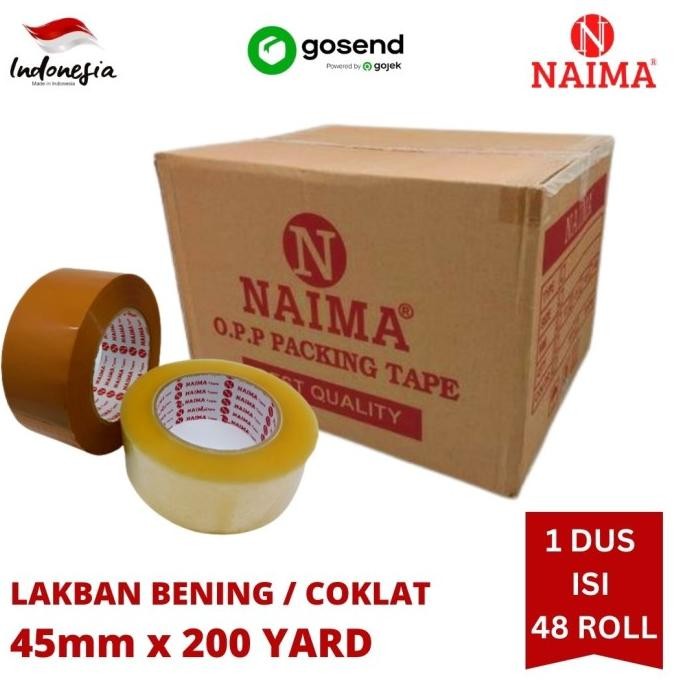

LAKBAN BENING COKLAT 100 YARD DUS PLAKBAN 2 INCH 45mm 90 YARD MURAH murah