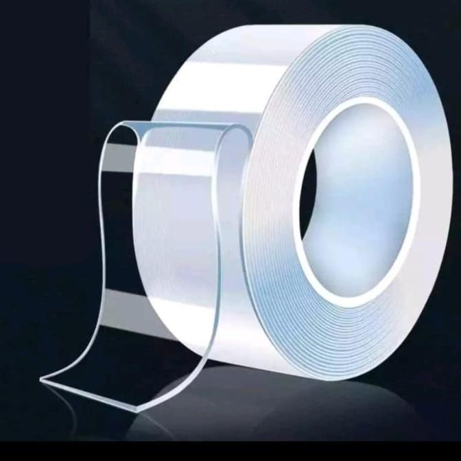 

double tape Lebar 5 cm dan 3 cm tebal 2 mm double tape Nano bening super kuat murah