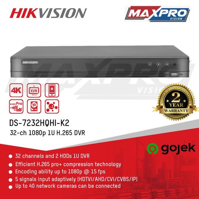 NEW TURBO HD DVR HIKVISION DS-7232HQHI-K2