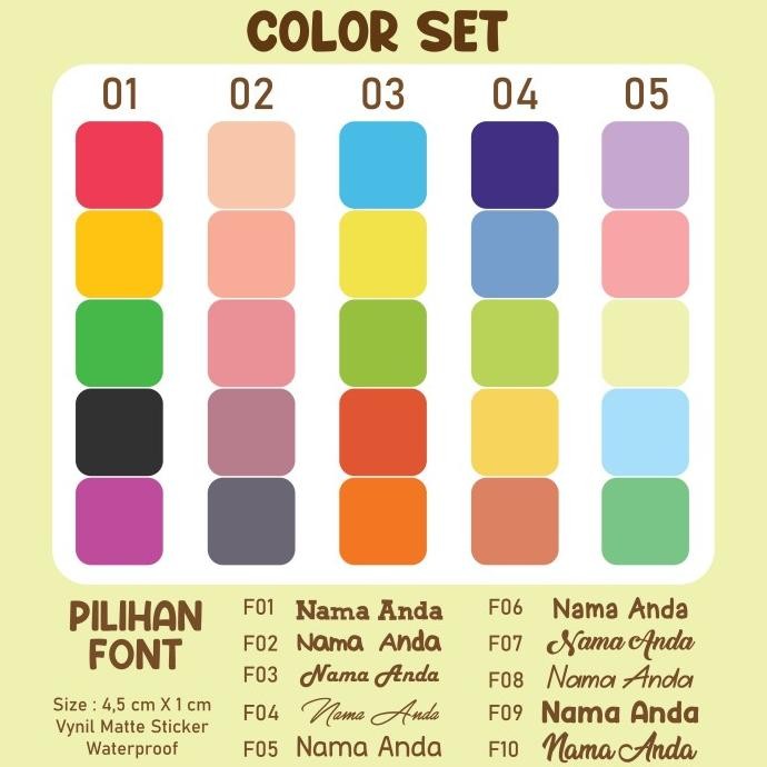 

Label sticker nama anak custom waterproof PROMO !!! murah