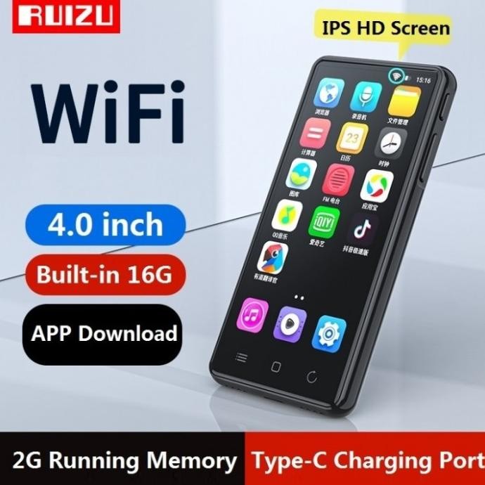 RUIZU H8 16GB - MP3 MP4 HD Digital Audio Player - Android 5.1 Support