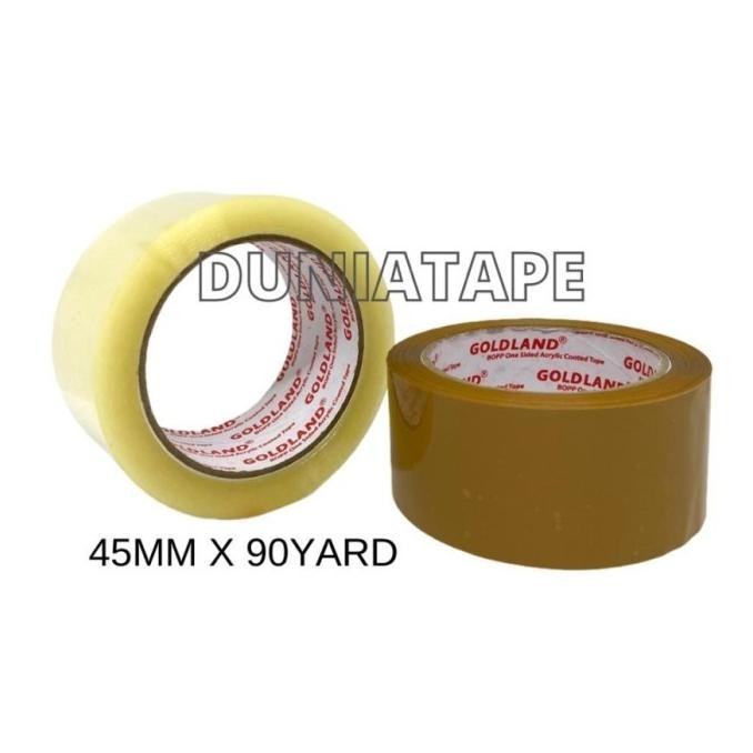 

SLOP ISI 6 - Lakban Bening Coklat 45mm x 90 Yard Goldland murah