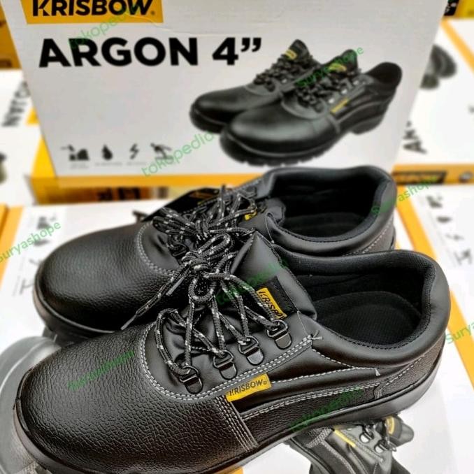 Sepatu Pengaman Krisbow Safety Shoes Arrow 4 Inch Sepatu Sefty- Hitam New Stok