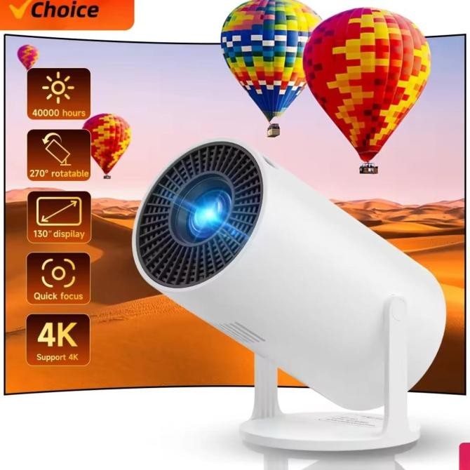 Projector Hy300 Infocus Led Proyektor 4K Wifi6 Dualband Wireless Co