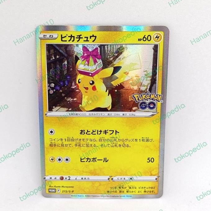 Murah Pikachu Promo Holo Go 272/S-P Pokemon Tcg Japan
