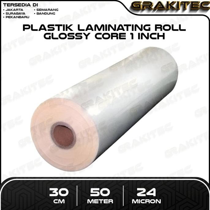 

Plastik Laminating Roll Glossy 30cm x 50m x 24MiC