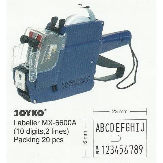 

LABEL HARGA JOYKO MX-6600A 2LINE (HURUF-ANGKA)