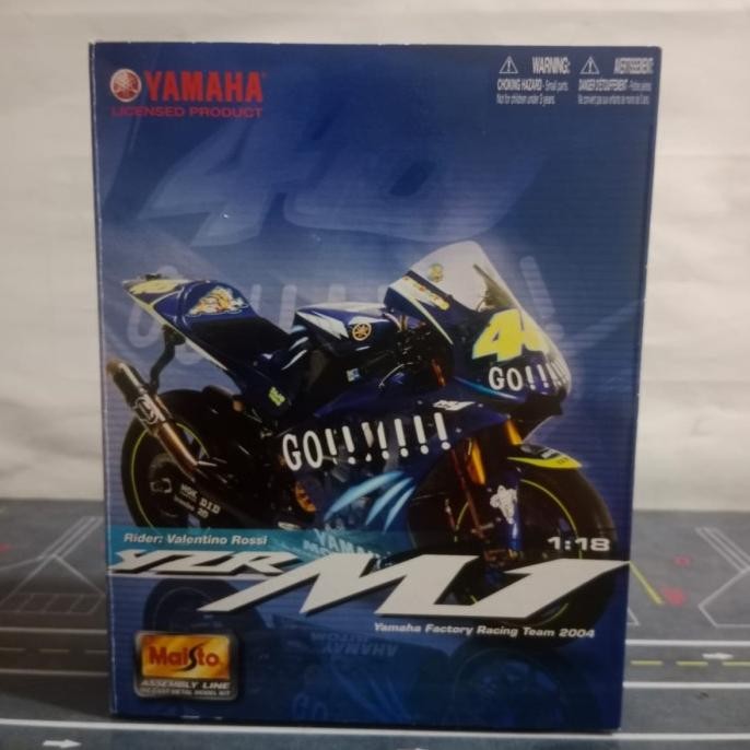 Murah Diecast Motogp Yamaha Yzr-M1 Valentino Rossi 2004 Assembly Kit Skala 18 By Maisto