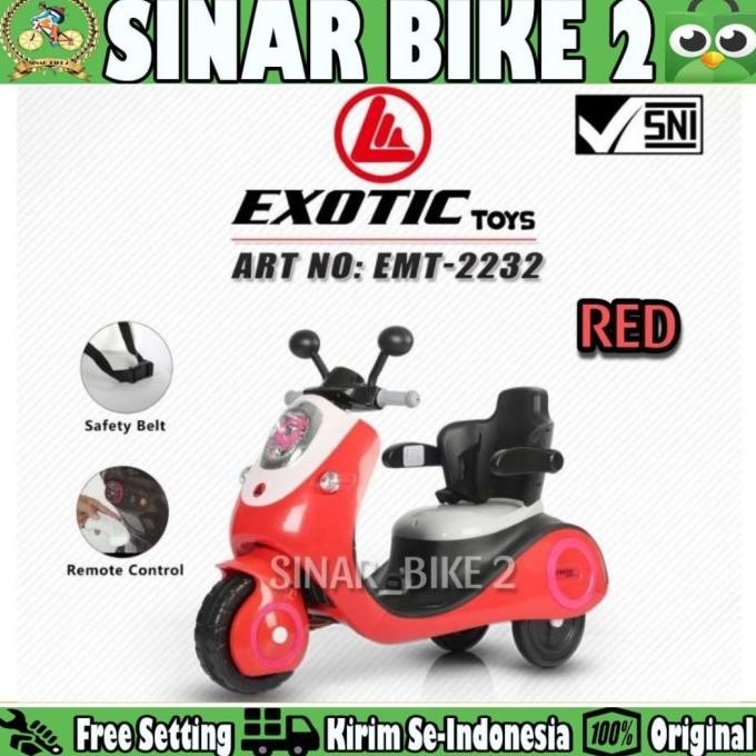 Grosir Mainan Motoran Aki Anak (Remote) Exotic Emt-2232
