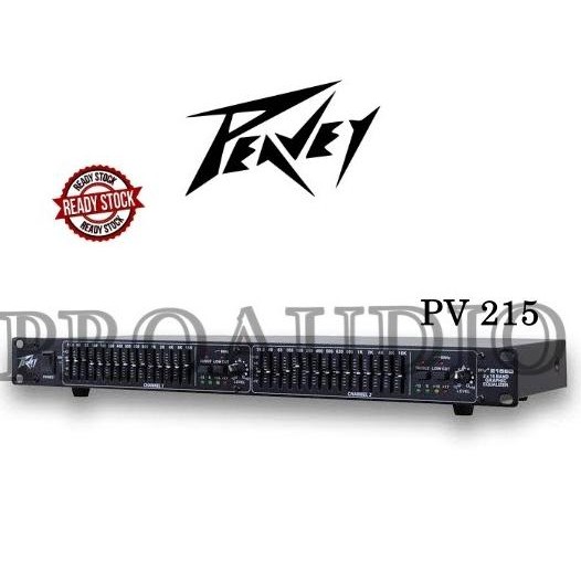 Equalizer Peavey Pv215 Pv 215 Eq 2 X 15 Channel Equaliser Grade A Co