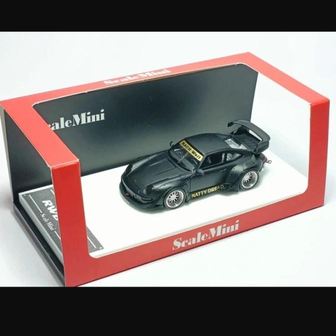 Murah Scale Mini 1/64 Porsche Rwb 993 Black Matte Resin Car Model