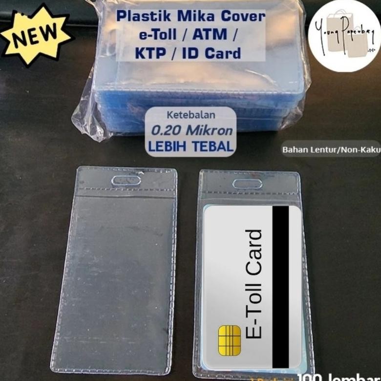 

Dvc-78 Plastik Etoll Mika / Cover Bening Tebal Kartu Etoll / Atm / Ktp / Id Card 6X11 0.20 (1 Pack Isi 100)