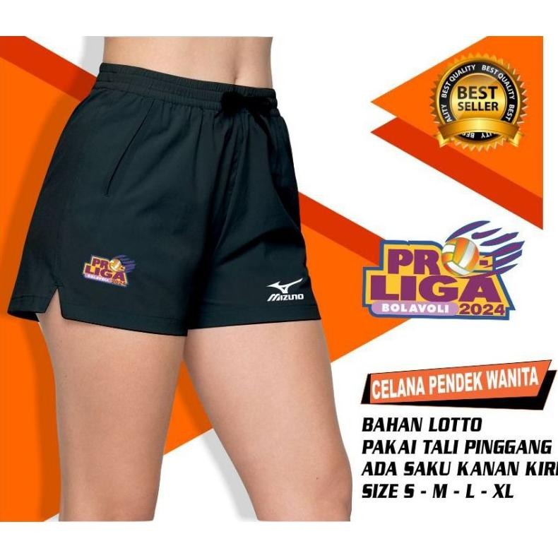 Celana Voli Belah Samping Putri Pendek Proliga Celana Voli Mizuno Wanita Celana Pendek Cewek Murah