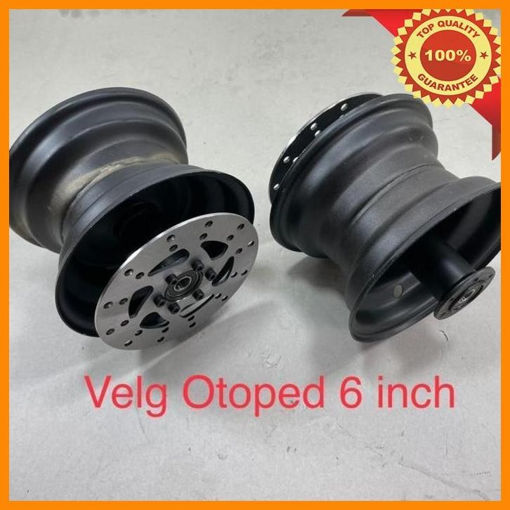 [VIP] VELG DEPAN + BELAKANG & DISC BRAKE 6 INCH MOTOPED - OTOPED - SCOOTER