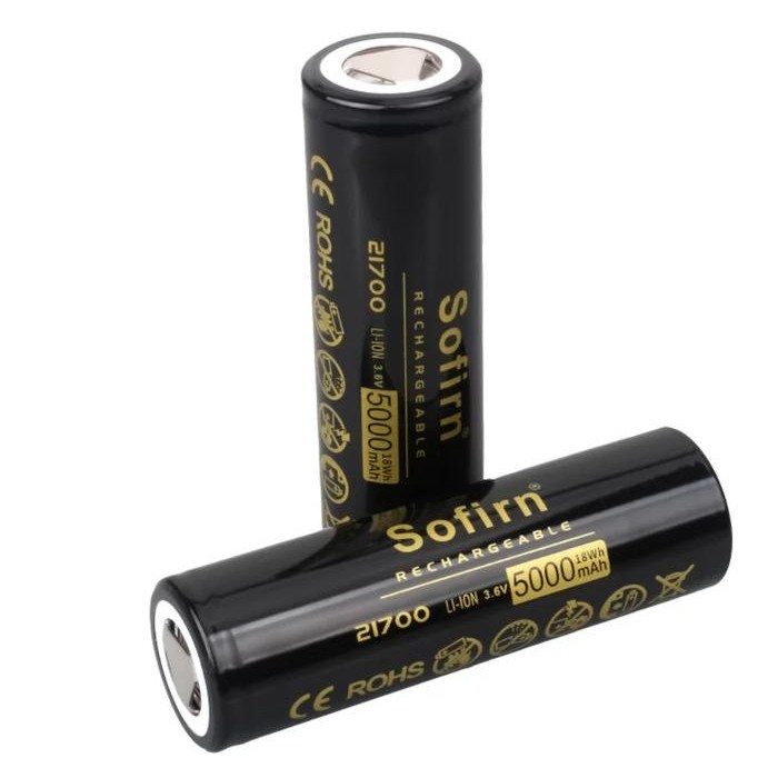 Baterai Sofirn 21700 5000mAh Flat-Top and Button-Top Batteries Battery TERBARU