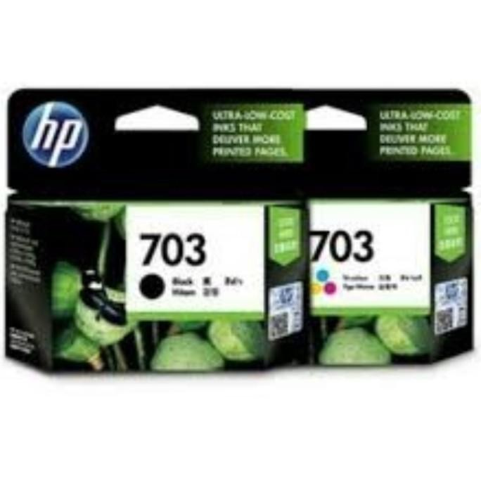 Tinta Cartridge Hp 703 Black & 703 Color Original For D730,F735,K109