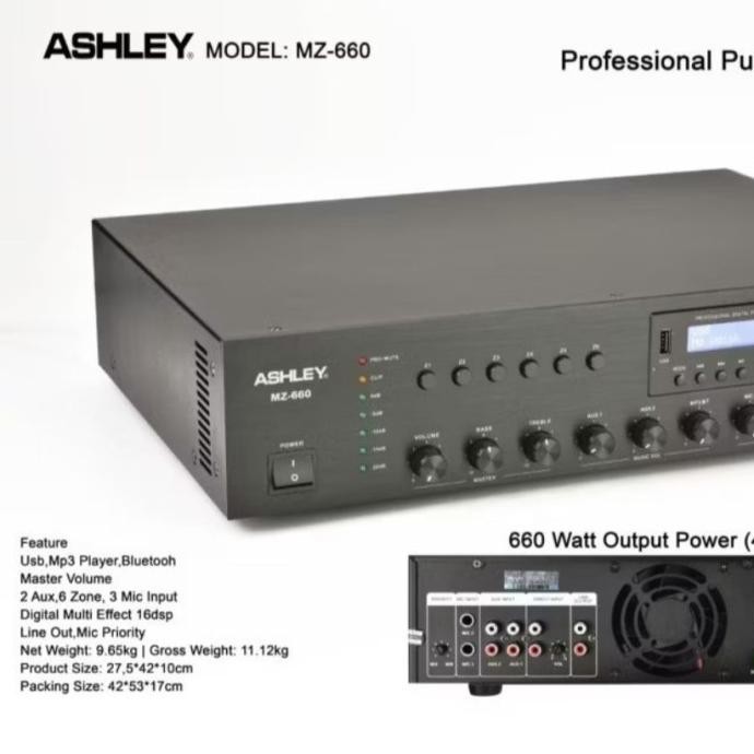 Sale Ampli Toa Ashley Mz660 Mz-660 Mz 660 Original Garansi Resmi Ashleu