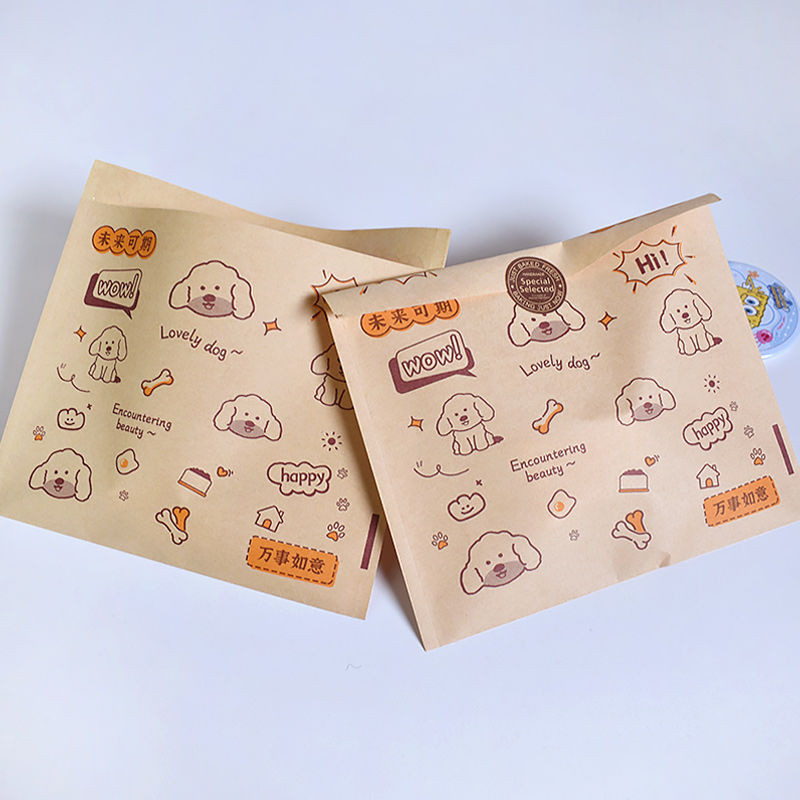 

Kertas Kraft Truk Mini Tas Kemasan Hadiah Garis Tas Ziplock Anak Anjing