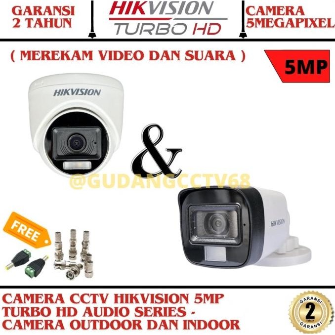 Murah Paket Cctv Hikvision 8 Channel 6 Camera 5Mp Turbo Hd Audio Series - Camera Cctv - Camera Hikvi