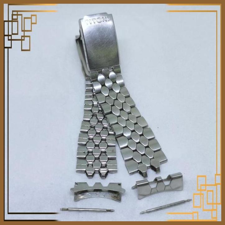 [RHV] TITONI COSMO KING VINTAGE WATCH BRACELET 20MM ORIGINAL RANTAI JAM TANGAN ANTIK SWISS PART ARLO