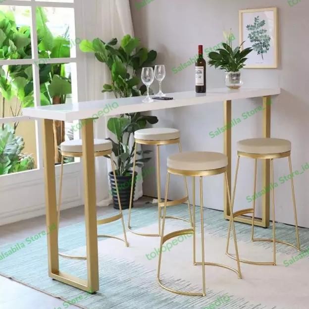 Kursi Bar Minimalis Besi Gold