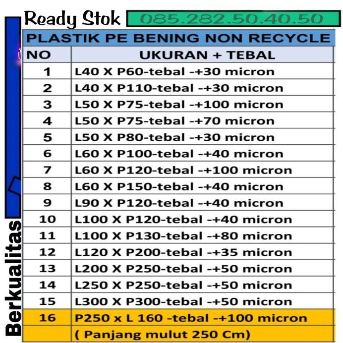 Plastik Pembungkus Kasur Spring bed 250 x 250 Cm / Plastik PE Besar murah