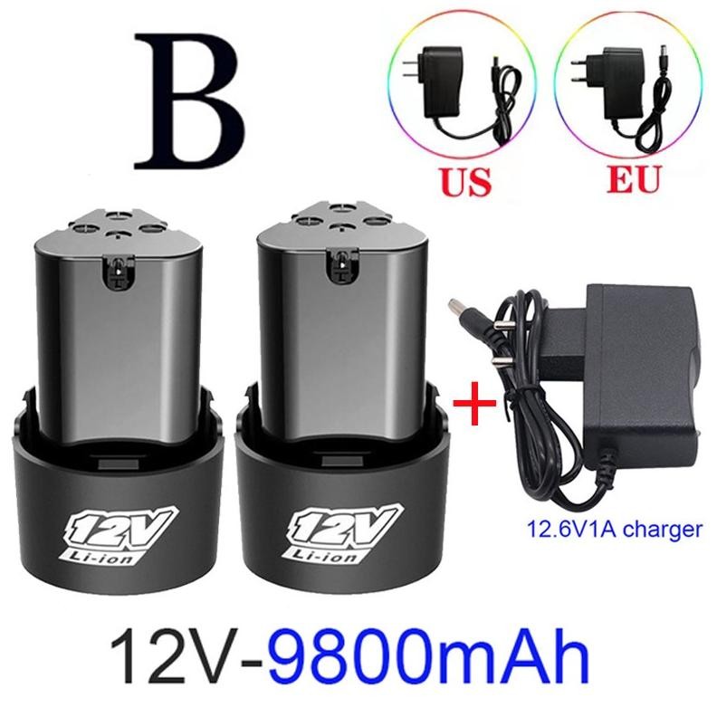 batrai baterai bor cordless 12v B/Baterai Bor Cordless 12V Li-ion atau Charger universal 2pcs/batre 