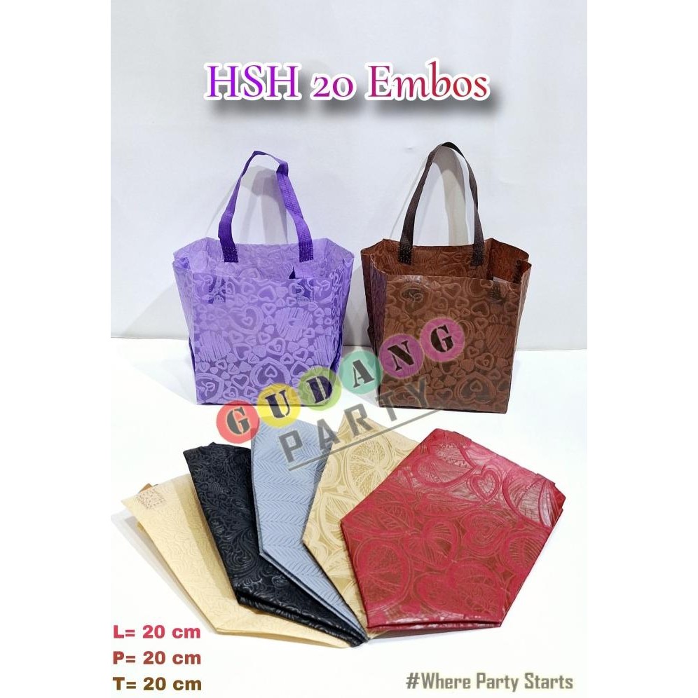 

Spunbond Embos/HSH 20 CM/Tas Bingkisan/Goody Bag/Tas Souvenir Kado murah