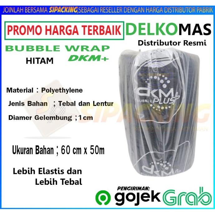 

BUBBLE WRAP DKM+ HITAM (PLASTIK BUBLE) 60CMX50M murah
