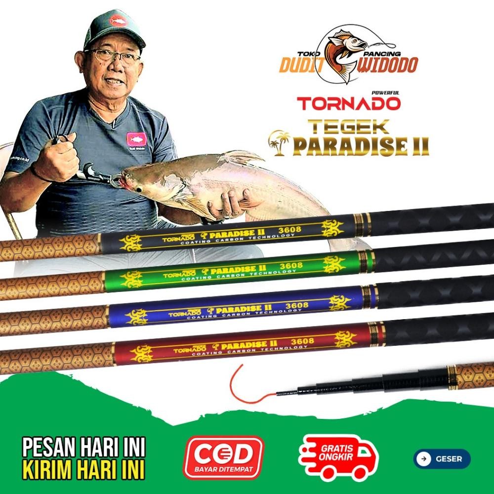 PARADISE TEGEK PANCING FIBER COATING CARBON BY DUDIT WIDODO | TEGEK PARADISE II | ANTI SLIP 240CM 27