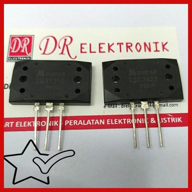[DRE] Transistor Final MONSTAR kw P60w sanken 2SA1216 2SC2922 A1216/C2922
