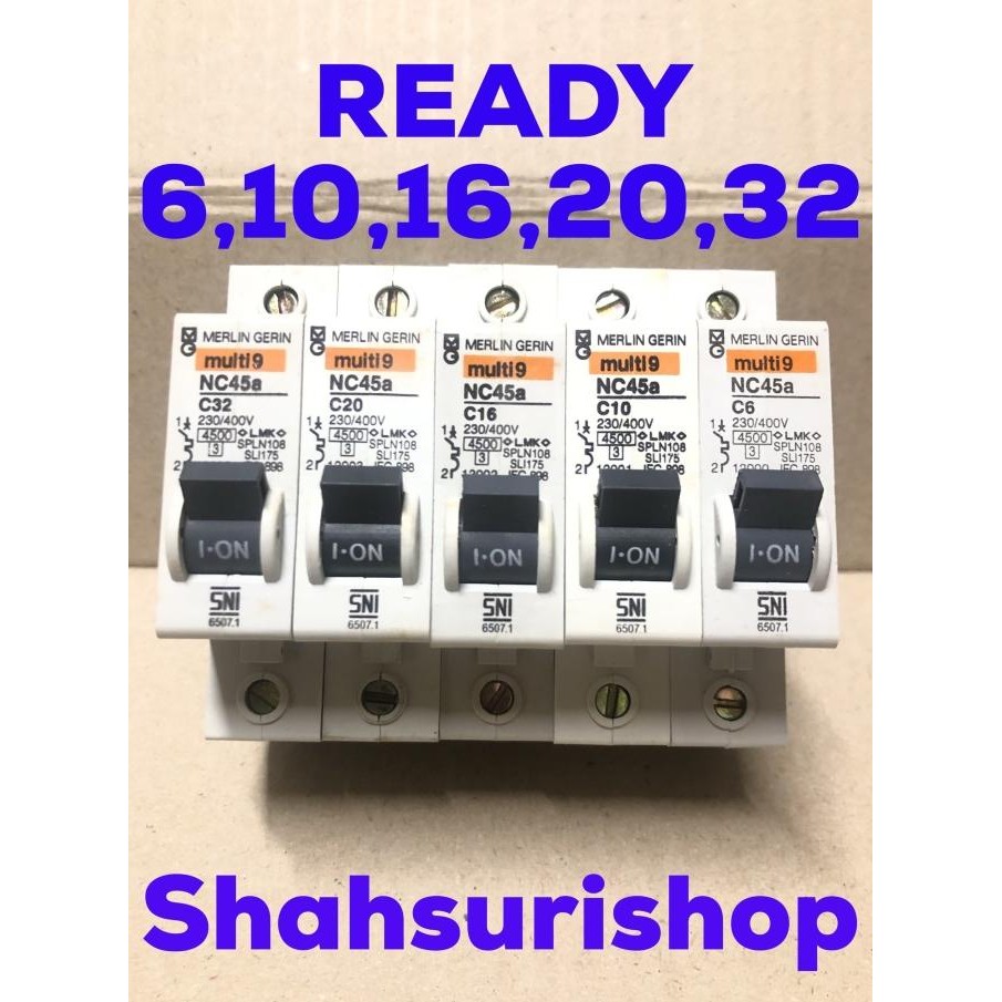 ORIGINAL MCB MERLIN GERIN MG MULTI BARU ORIGINAL ASLI SNI AMPER 6,10,16,20,32