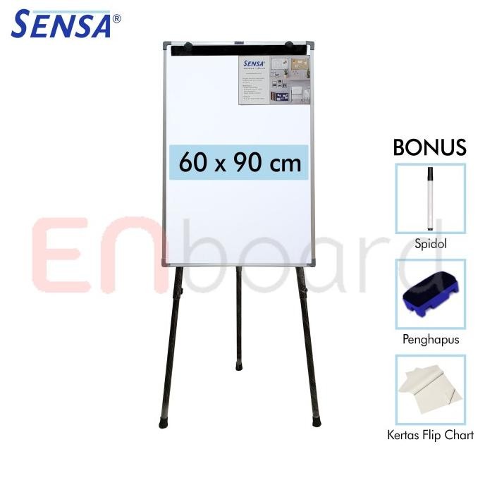 

BEBAS ONGKIR - Flip Chart / Flipchart / Papan Presentasi Non Magnet Sensa 60 x 90 cm