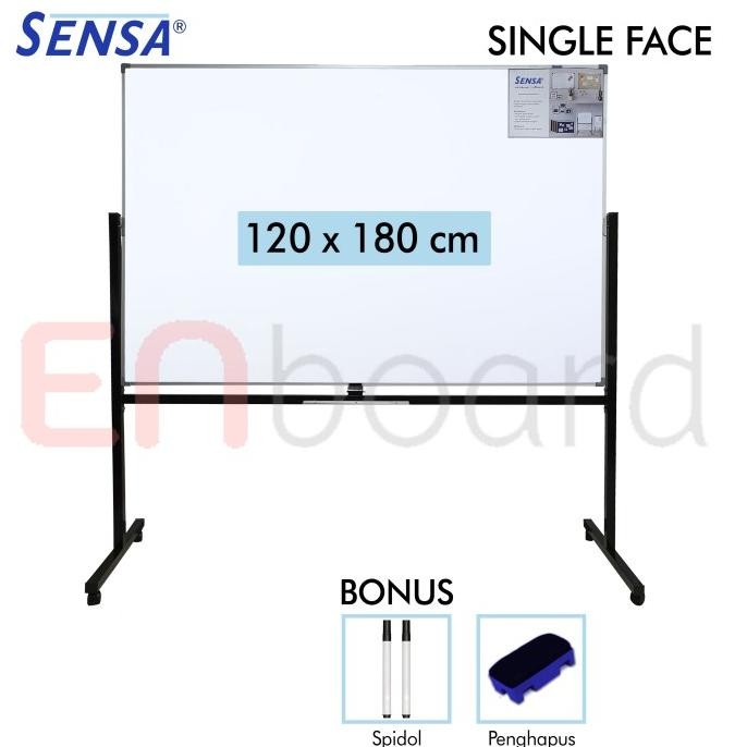 

Papan Tulis Whiteboard Standing Single Face Sensa 120 x 180 cm
