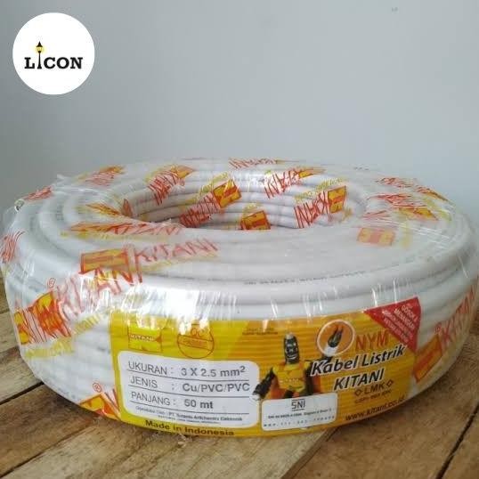 Kabel Kitani Nym 3 X 2.5 Mm Roll / Meteran New Stok
