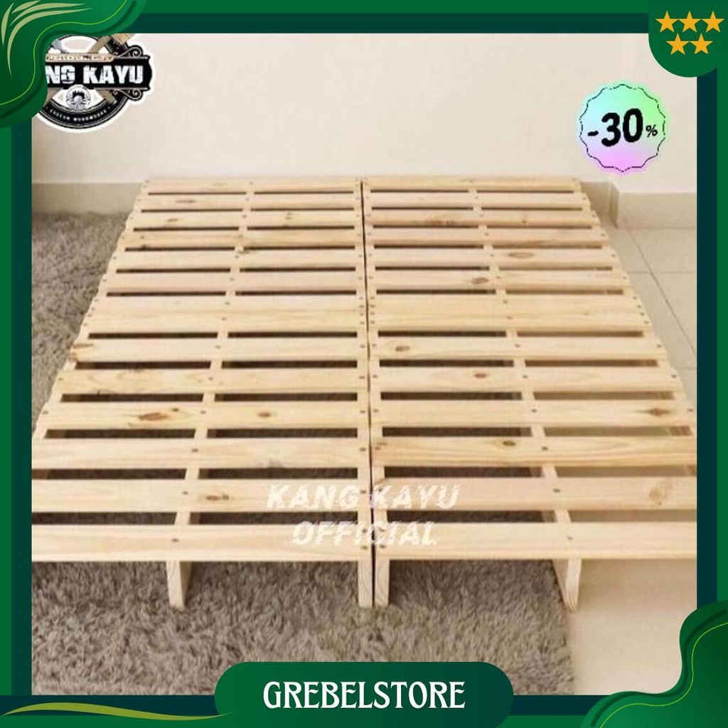 Dipan Kayu Palet Kayu Alas Kasur Minimalis 90X200Cm 180X200Cm Gratis Ongkir