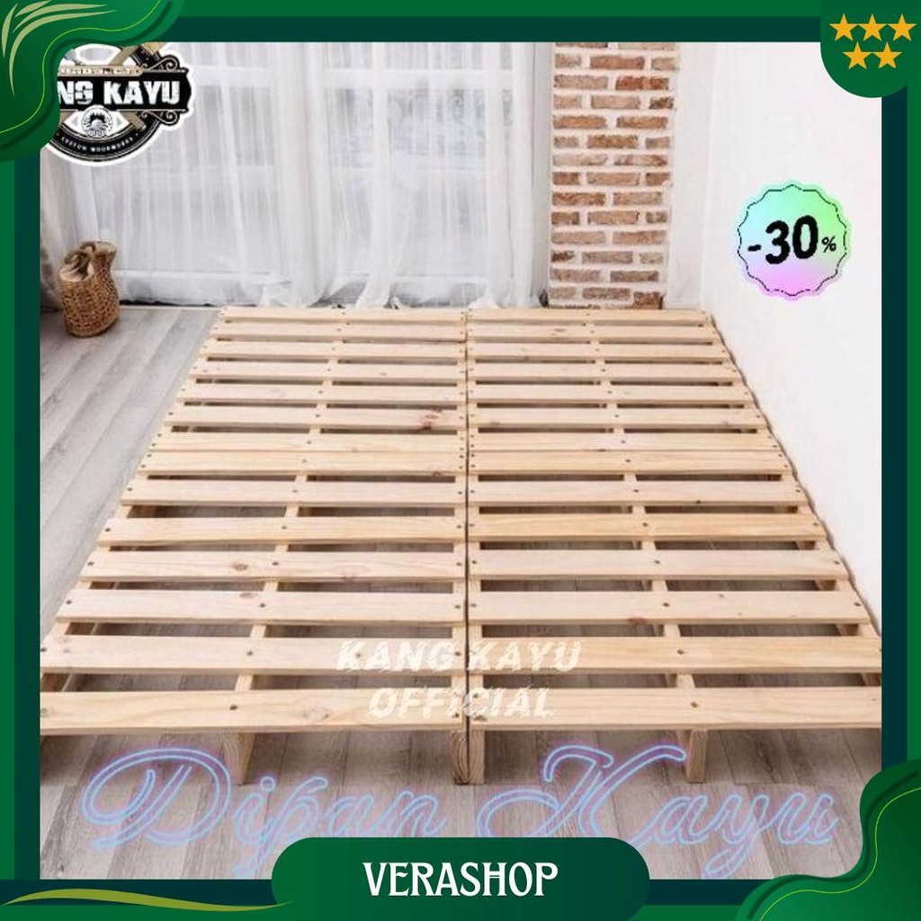 Dipan Kayu Palet Kayu Alas Kasur Minimalis 90X200Cm 180X200Cm Ori