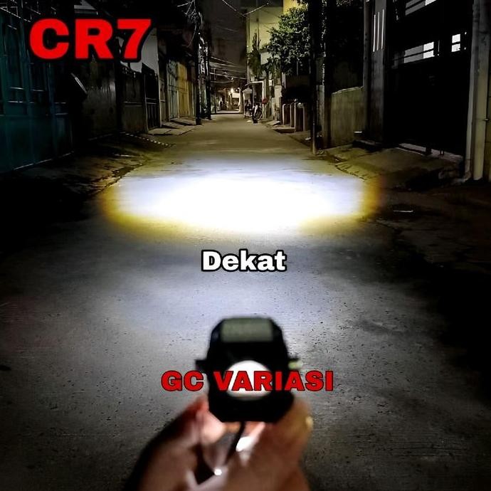 LAMPU TEMBAK LASER D2 MINI CR7 KOTAK JAUH KUNING DEKAT PUTIH LAMPU D2 KOTAK MINI CR7 1045 ORIGINAL
