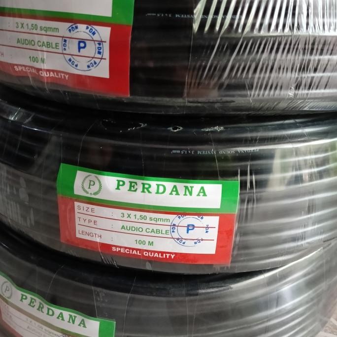Kabel Nyyhy 3X1.5 100Mtr Serabut/Kabel Audio 3X1.5Mm 100M Perdana New Stok