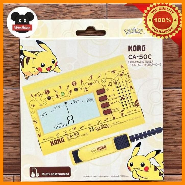 [WES] KORG X POKEMON PIKACHU CA-50C CHROMATIC TUNER + CONTACT MICROPHONE MULTI INSTRUMEN - NOT FENDE